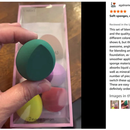 7-Pack Soft Makeup Sponge Set Cosmetic Egg for Easy Application Easy to Clean And Carry High-Quality Egg-shaped Sponges