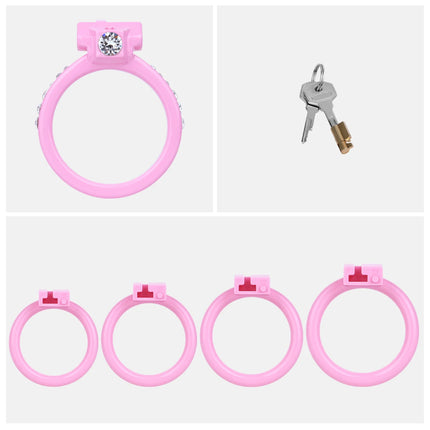 ANOSX Resin Penis Cages Crystal Inlaid Male Chastity Cage Multi-colors Cock Cages With Chastity Belt Imitation Clitoris Sex Toys