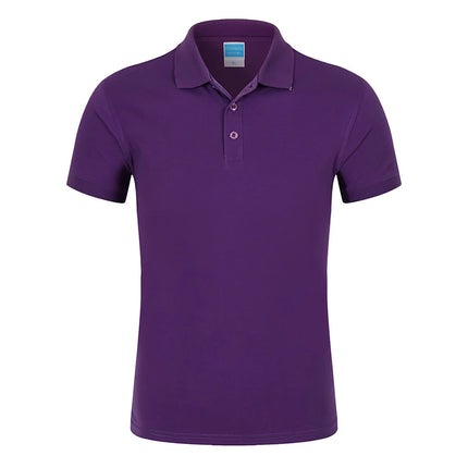 POLO shirt Men's Solid Color Short Sleeved top Team Clothing Customization Red Orange and Other Colors Customization