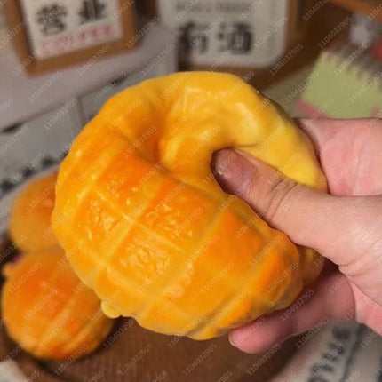 Pineapple Bun Stress Ball Mini Pineapple Bun Crunchy Shapeable Squeeze Ball ASMR Sensory Anti-Stress Fidget Toys for Adults Gift