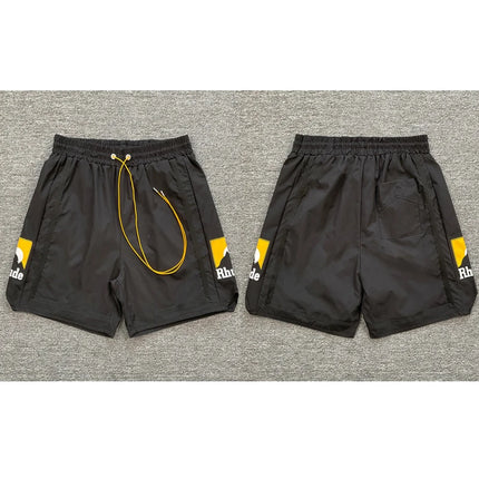American Rhude Shorts Casual Loose Breathable Multi-color Trendy Mesh Beach Sports Shorts