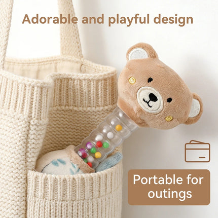 Baby Rattles Shaker Crinkle Squeaky Sensory Soothing Toy Baby Crib Soft Stuffed Animal Rattle Hand Grip Baby Toys Toddler Gifts