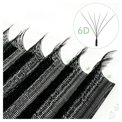 NATUHANA W Shape Eyelashes Extensions 3D 4D 5D 6D W Shaped Brown Black Clover Hand made Premade Volume Fans Lash Extensions
