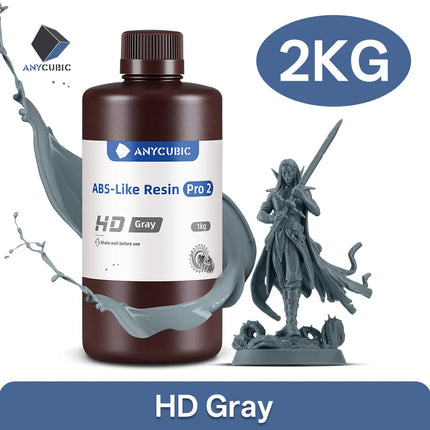 ANYCUBIC ABS Pro 2 Resin 405nm Photosensitive Polyresin High Precision with Minimal Shrinkage for LCD 3D Printer