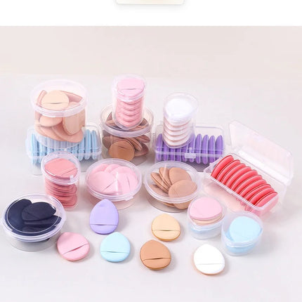 Mini Thumb Tip Foundation Puff Dry Wet Use Concealer Makeup Sponge Setting Powder Portable Cosmetic Puff for Facial Care