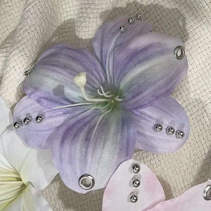 Exquisite Phalaenopsis Orchid Lily Keychain Creative Simulation Flower Bag Pendant Fashion Backpack Decoration Accessories Gifts