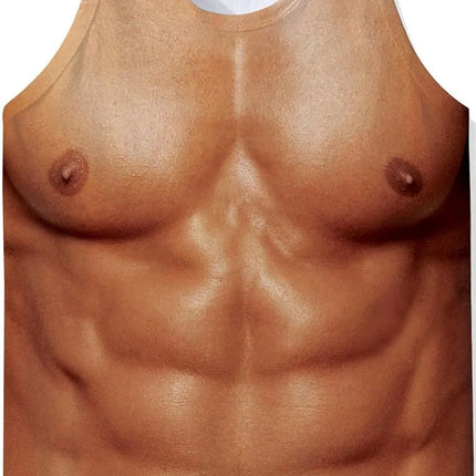 2025 Mens 3D Printed Fake Abs Tank Top Funny Muscle Pattern Tee Shirts Quick Dry Sleeveless Gym Summer Beach Shirt Men Clothing