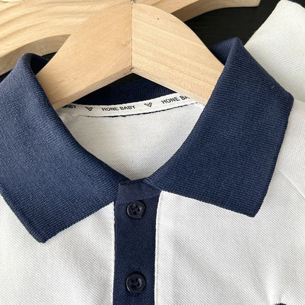 Boys Polo Shirts Summer 2025 School Polo Shirts for Kids Cartoon Print Children T-shirts Toddler Oufits Baby Tees Clothing