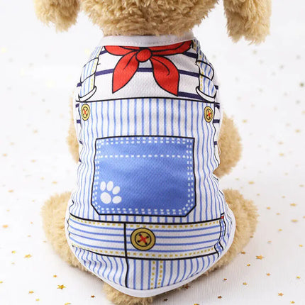 Dog Cat Puppy Kitten Pet Cartoon Spring Summer Autumn Cotton Clothes Clothing Vests Coats Jackets Shirt Dresses Costume