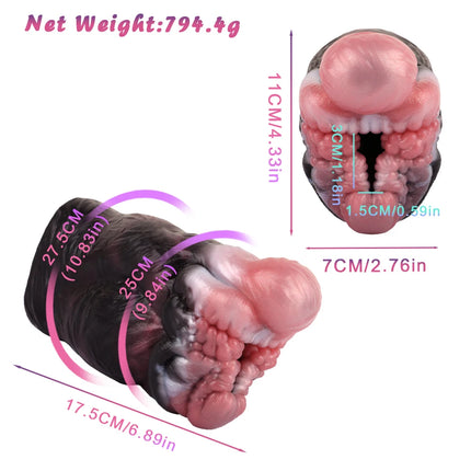 LUUK Artificial Daul Channel Silicone Male Masturbator Pocket Pussy Stroker Adult Sex Toys for Men18+ Penis Onahole Game