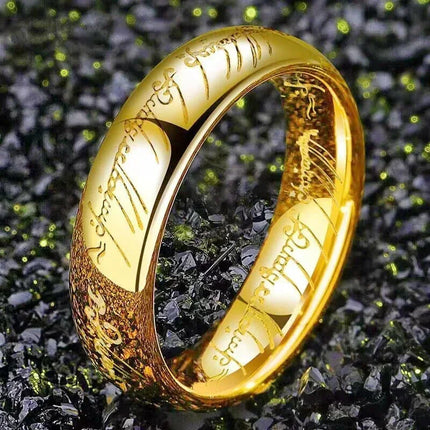 Language Carving Not Fade Rings for Unisex Fashion Minimalist Accessories Titanium Steel Jewelry