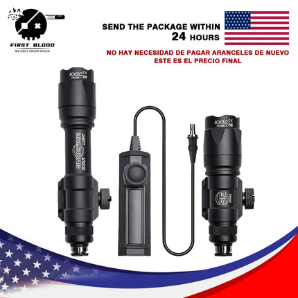Surefire Tactical Flashlight M300 M600 With SR07 Dual Function Remote Pressure WeaponLight Switch 20mm Rail Fit Hunting Airsoft