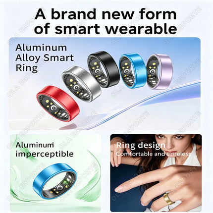 Colorful Smart Ring Women Men Blood Pressure Heart Rate Monitoring IP68 Waterproof 100+Sport Mode Super Light Smartring 2026 New