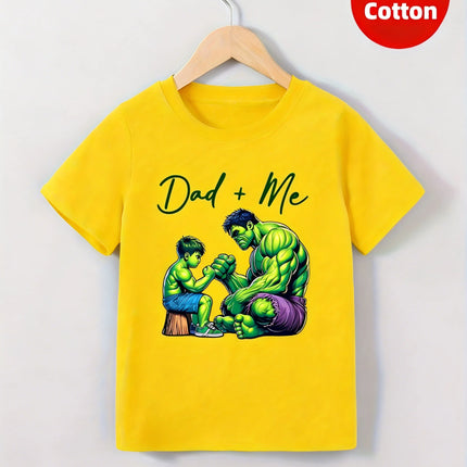 Marvel Kids' Summer T-Shirt Comfortable Breathable Fabric The Hulk Pattern Regular Fit Machine Washable Fabric Fashionable Item
