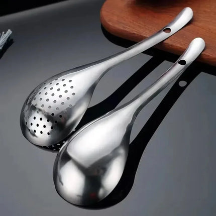 1 Pack Stainless Steel Colander Kitchen Colander Spoon Filter Strainer Food Scoop Perforated Skimmer Colander Easy to Clean