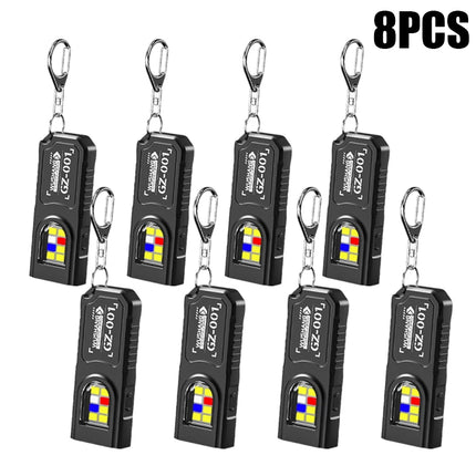 Powerful Mini LED Flashlight USB Rechargeable COB Keychain Hanging Work Light Waterproof Outdoor Emergency Camping Pocket Torch