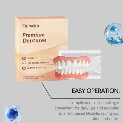Resin Denture Set Soft Dentures False Teeth Set Comfort-Fit Denture Resin Kit Soft Denture Kit for Daily Use 2026 new