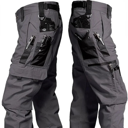 Men's Casual Tactical Pants Multi Pockets Work Trousers Male Outwear Straight Autumn Cargo Pants Spring Wear-resistant Trousers