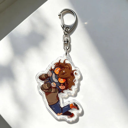 Cartoon Chibi Ticci Toby Keychain Accessories Bag Game Keyrings Jewelry Manga Fans Gifts