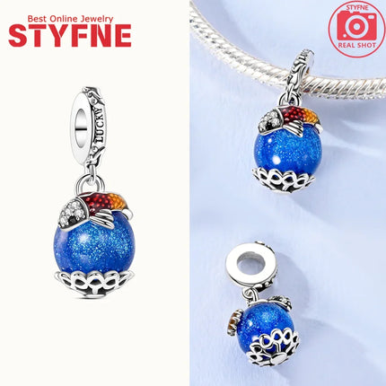 925 Silver Animal Series Snail Lamb Fox Chicken Duck Beaded Pendants Fit Bracelets Necklaces Fine Jewelry Making Gifts