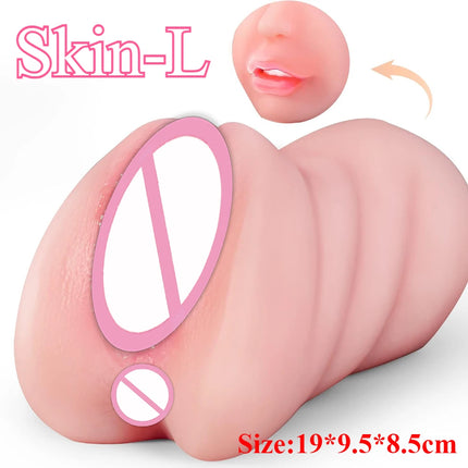 Realistic Vaginal Sex Toys for Men Pocket Pussy Vagina Erotic Oral Sex Artificial Anal Vaginal Male Masturbators Adults Toys 18+