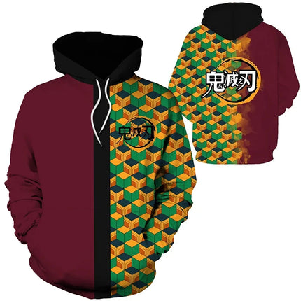 Funny 3D Anime Print Hoodies For Men Hip Hop Trend Y2k Clothing Fashion Casual Sweatshirts Autumn and Winter Oversized Pullover