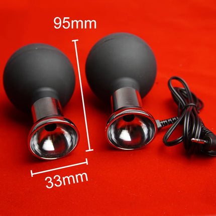 Electrosex Electroshock Nipple Sucker Clamps Suction,Electro Shock Sex Toys,Electric BDSM Pussy Breast Clit Masturbator,Estim