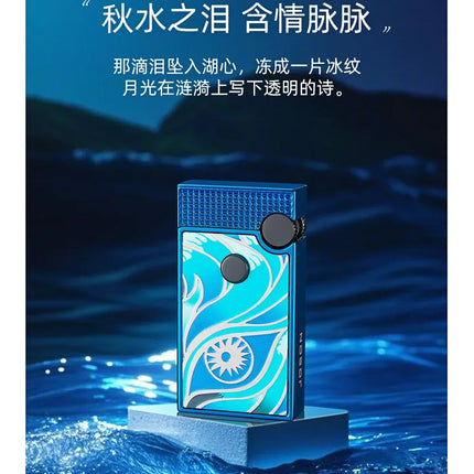 JOBON New Style Direct-jet Visible Transparent Gas Chamber Inflatable Lighter Windproof Men's Metal Cigarette Lighter Gift