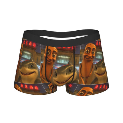 John Pork Tung Tung Sahur Calling Brainrot Meme Boxer Brief Underwear Trenky Man Comfortable Boxer Shorts Plus Size Panties