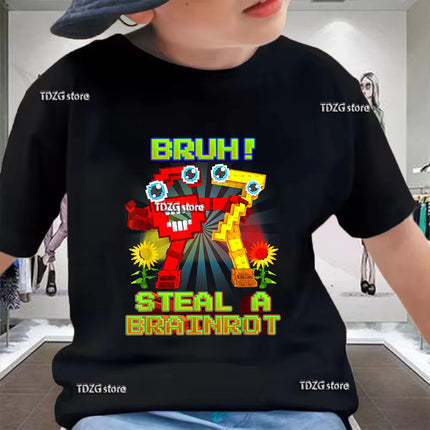 Summer Funny Six Seven 67 Digit Print Children's T-Shirt Casual Cotton Boys Short Sleeve Fashion Comfortable Kids Sport Clothes