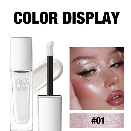  Liquid Highlighter Starlight Liquid Fine Sparkle for Face Body Long-Lasting Glow for Stage Festival & Photography Makeup