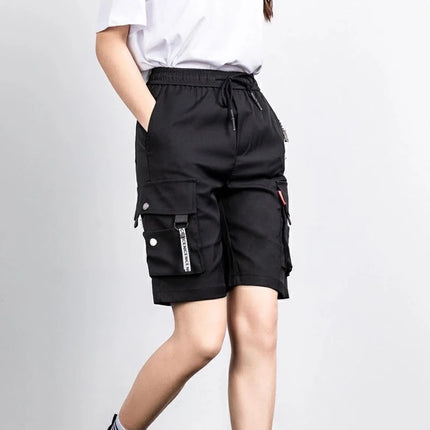 Techwear Women's Military Cargo Shorts Summer Multi Pocket Shorts Joggers Harajuku Casual Fitness Work Pants Grunge 2023 Beach