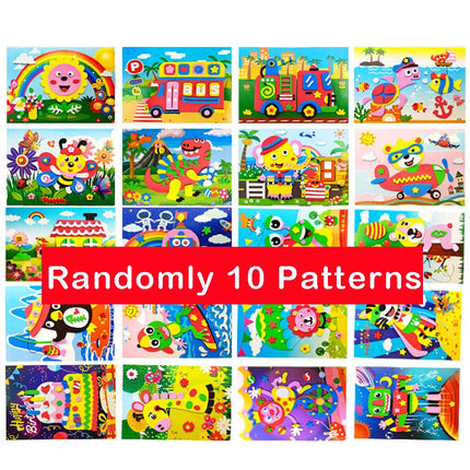 3D EVA Foam Sticker Puzzle DIY Cartoon Animal Educational Toys for Toddlers Kids Art Craft Kits Creative Activity Birthday Gifts