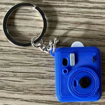 Portable Mini Camera Keychain Metal Key Ring Lightweight 3D Print Camera Pendant Decorative Multipurpose Bag Hanging Ornament