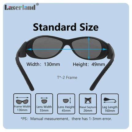 532nm 1064nm UV Blue Green Light Cosmetic Equipment Tattoo Removal Eyebrow Washing Safety Laser Protection Glasses