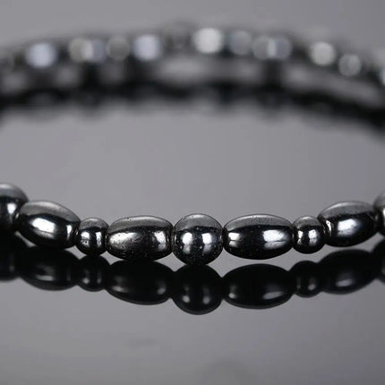 Lose Weight Girl Women Men Charm Magnetic Black Stone Anklet Anklet Anklet Hematite Magnetic Obsidian Natural Slim Therapy G3K5