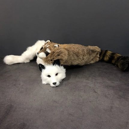 Spring Animal (White Fox/Raccoon) Magic Tricks Rabbit Fur Fake Animal Comedy Magia Accessories Stage Illusions Gimmicks Props