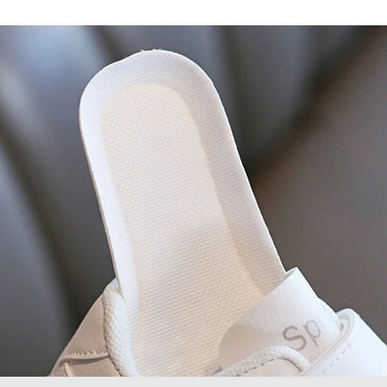 Autumn Kids White Sneakers Leisure Soft Bottom Fashion Boys Girls Sport Shoes All-match Children Trainers Non-slip Running Shoes