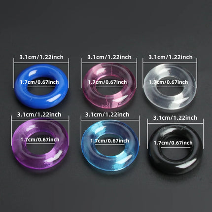 6 Pcs Penis Ring Cock Ring For Men Delay Ejaculation Silicone Set Adult Product Male Rings Lasting Erection For Couple Sex Toys