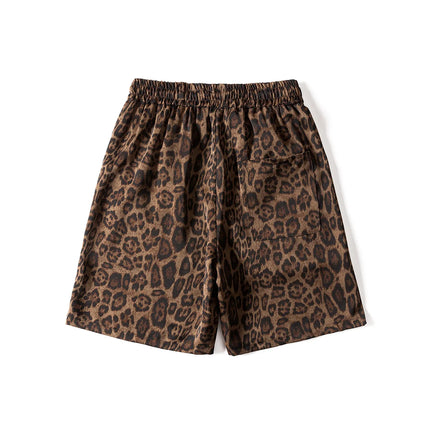 Summer 2026 Leopard Print Short-Sleeved Shorts Suit Men'S High-Quality Fashion Trend Comfortable Breathable Loose Casual Suit
