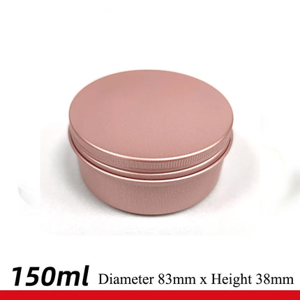 10/20/50/100pcs 5ml 10ml Matte Rose Gold Jar 30ml Cream Pink Aluminum Case 50ml 60ml Lip Balm Pot Cosmetic Container 150ml 4201