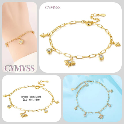Original 925 Sterling Silver Butterfly Bracelet Zirconia Tennis Ball Women Fashion Simple Engagement Wedding Charm Jewelry Gift