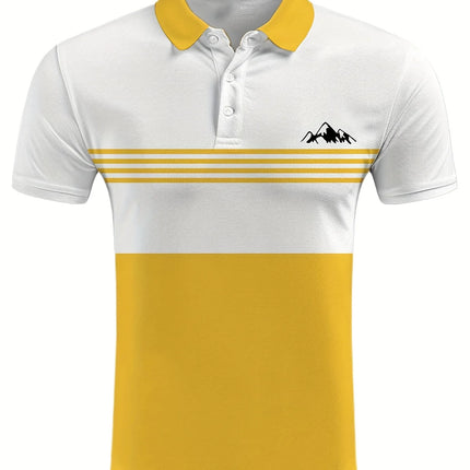 The new men's short-sleeved POLO shirt for summer 2025 is casual, fashionable, and soft, with 3D striped pattern printing.