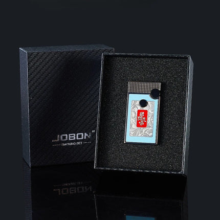 JOBON New Style Direct-jet Visible Transparent Gas Chamber Inflatable Lighter Windproof Men's Metal Cigarette Lighter Gift
