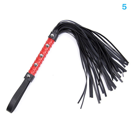 Racing Riding Crop Party Flogger Hand Cuffs Queen Black Horse Riding Whip High Quality Pu Leather Pimp Whip