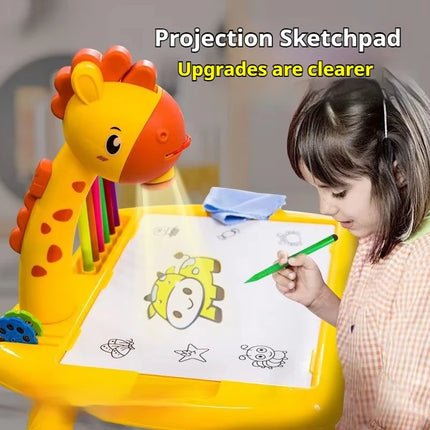 Electric Deer Projection Drawing Board Multi-Functional Writing Board Learning Drawing Can Erase Coloring Educational Toys