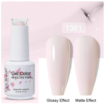 Clou Beaute 15ml Nail Gel Polish Vernis Semi Permanent UV LED Lamp Lakiery Hybrydowe Hema Free Red Nail Art Gel Lacquer Gel