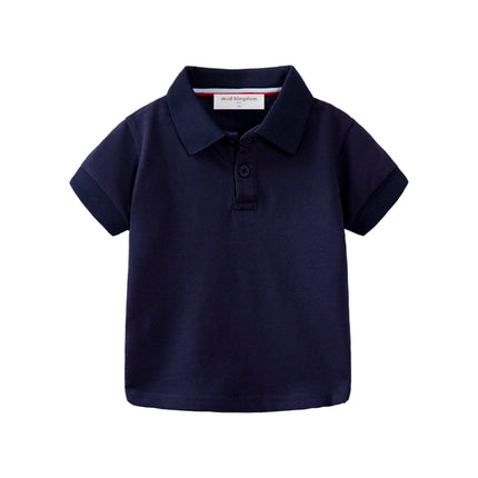 Mudkingdom Boys Polo Shirt Short Sleeve Solid Color Trendy Soft Comfy Lightweight Casual Daily Toddler Tops for Little Boy