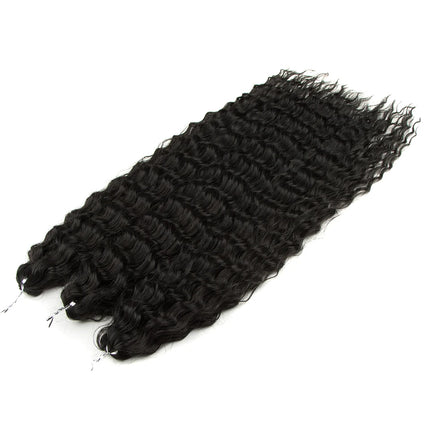 22 inch Curl Hair 300g/3pcs Water Wave Twist Crochet Hair Synthetic Braid Hair Ombre Blonde Deep Wave Braiding Hair Extensions