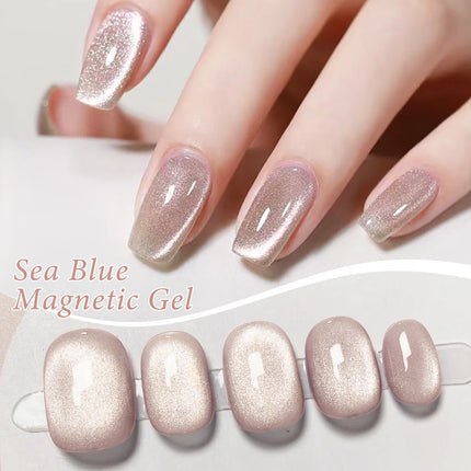 10ml Nude Pink Cat Magnetic Gel Nail Polish Ultral Shine Glitter Semi Permanent Soak Off UV Gel Varnish Nail Decor Nail Supplies